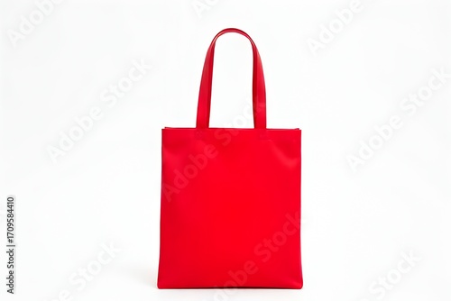 Red Tote Bag Mockup