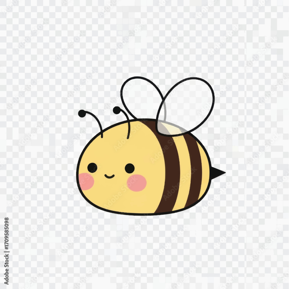 Obraz premium Adorable Cartoon Bee Illustration.