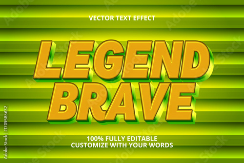legend brave editable text effect for hero