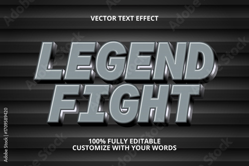 legend fight editable text effect for hero