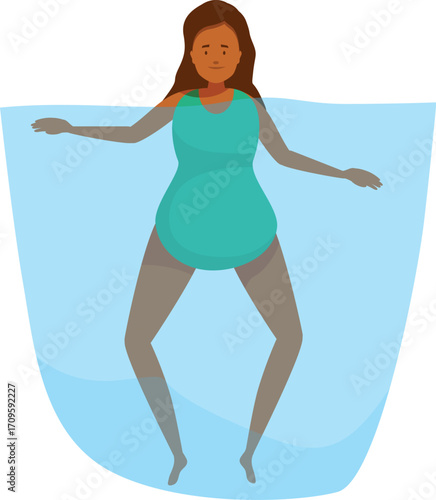 Pregnant woman practicing aqua aerobics, enjoying a healthy and active pregnancy through water exercises
