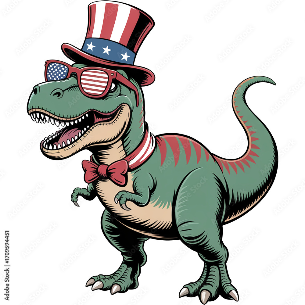 Obraz premium saurus - Usa 4th of July Patriotic t-shirt design, Family Patriotic Illustration Shirts, Happy 4th Of July design sublimation 