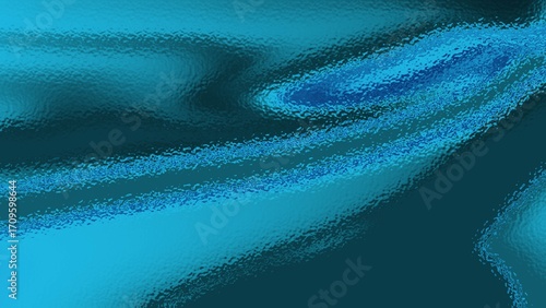 Abstract teal and dark blue textured background with wave like patterns and reflections
