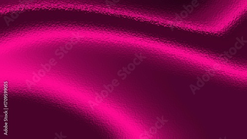 A close up view of a glossy, textured surface with a vibrant magenta color and subtle waves