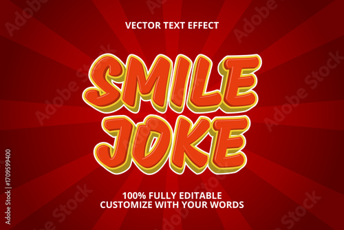 smile joke editable text effect for kids