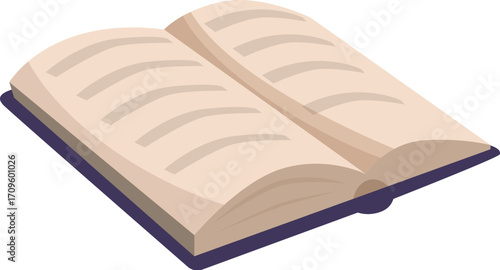 Open book displaying blank pages inviting readers to imagine their own stories, perfect for educational or literary projects