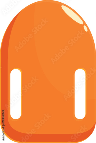 Orange kickboard floating on water, ensuring safety for swimmers