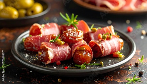Gourmet Ham and Date Rolls, a Culinary Delight