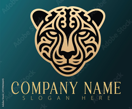 A stylized cheetah head illustrated as a digital logo.
