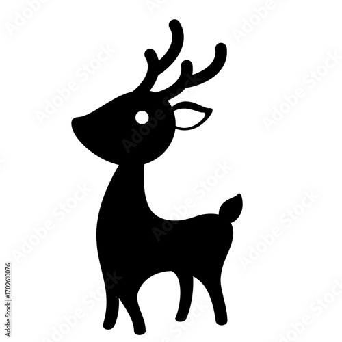 christmas baby deer vector illustration