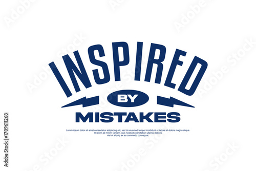inspired by mistakes streetwear urban modern template vector