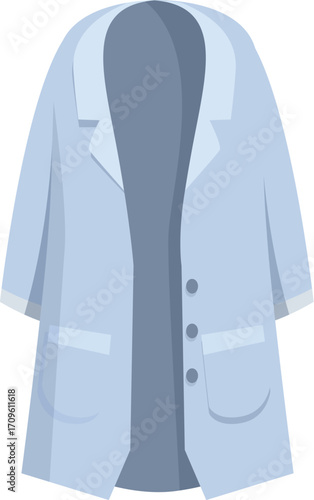 Medical gown symbolizing healthcare, worn by doctors and nurses in hospitals and clinics, providing patient care