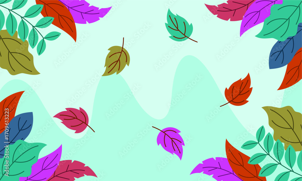 Obraz premium floral bacground flat design template