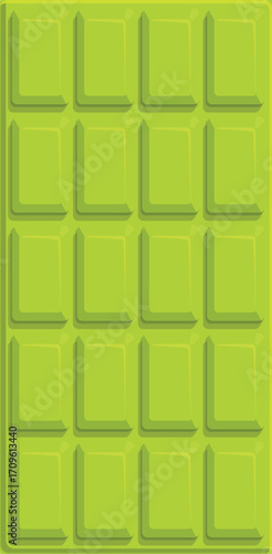 Tasty lime chocolate bar isolated on white background representing a sweet treat for snacking and dessert