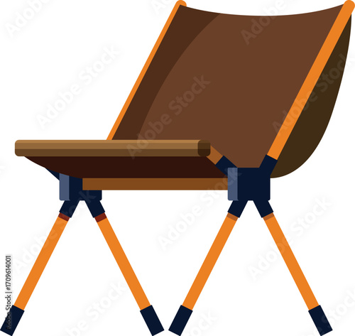 Portable folding camping chair ideal for outdoor activities, featuring a lightweight design and sturdy construction for comfortable seating