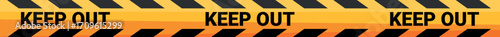 Keep out warning tape restricting access to unauthorized personnel