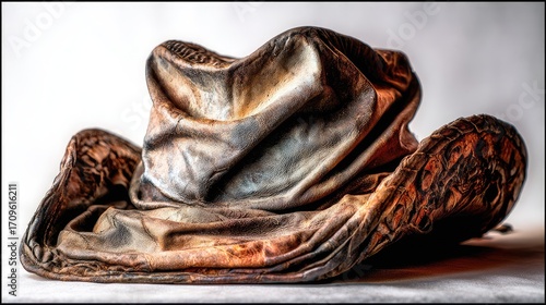 Wallpaper Mural Aged leather cowboy hat, wrinkled and worn Torontodigital.ca