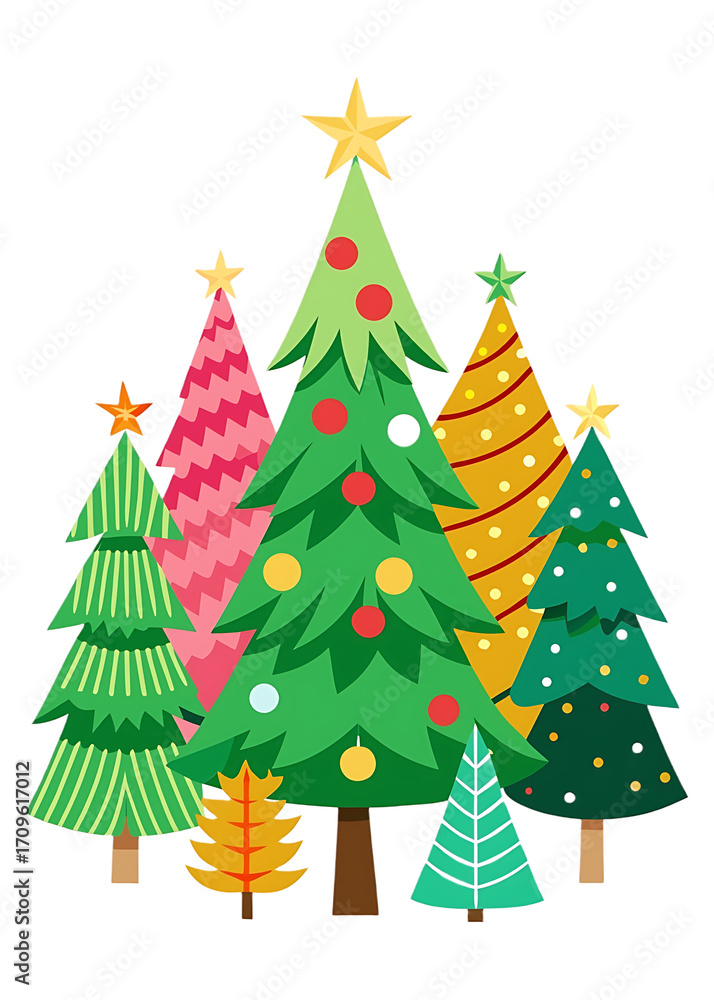 Obraz premium Christmas Tree With Transparent Background