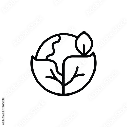 Environmental Protection Icon, Nature Conservation Icon, Recycling and Sustainability Icon, Green Energy Icon, Eco-Friendly Icon