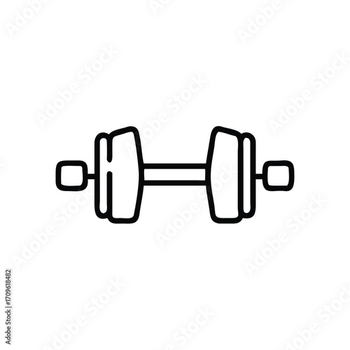 Gym Dumbbell Icon, Fitness Equipment Icon, Workout Icon, Bodybuilding Icon, Strength Training Icon