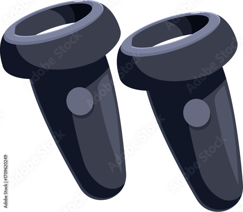 Pair of vr controllers enabling intuitive interaction within virtual environments