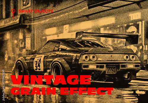 Vintage Grainy Photo Effect Template