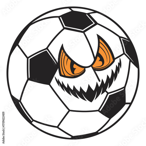this image features a soccer ball transformed into.eps