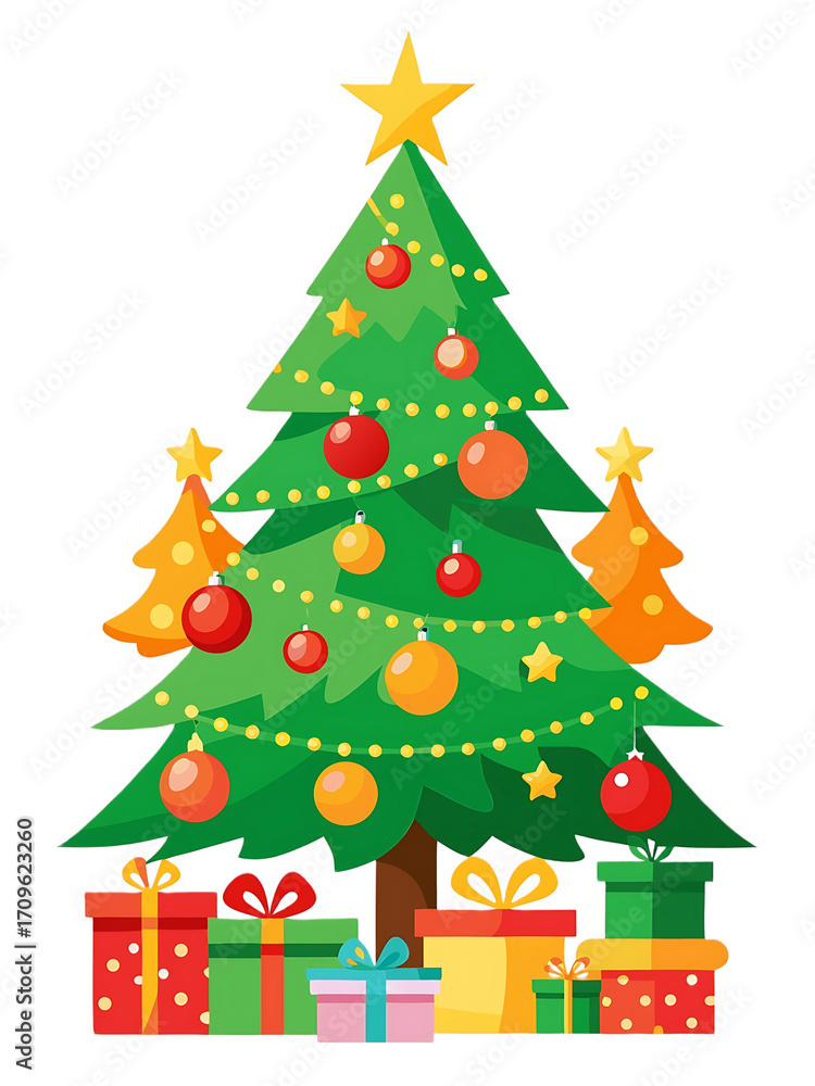 Obraz premium Christmas Tree With Transparent Background