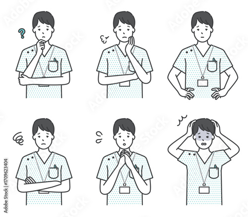 看護師のアイコンセット イラスト素材