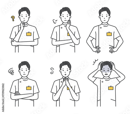 看護師のアイコンセット イラスト素材