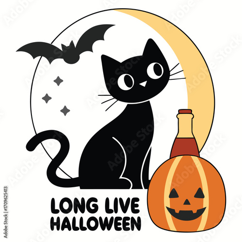this image is a halloween graphic featuring a blac.eps