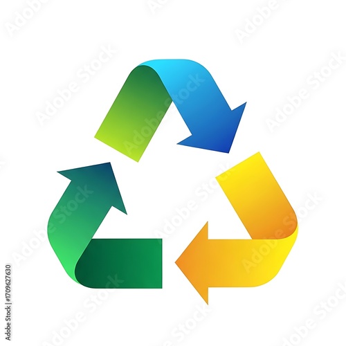 Wallpaper Mural Vibrant Gradient Recycle Symbol for Sustainability and Ecology Torontodigital.ca