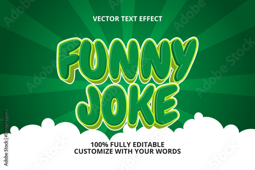 funny joke editable text effect for kids
