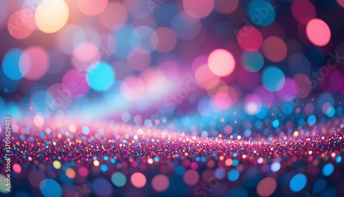 Orange Golden Bokeh Blur Texture with Sparkling Drops Abstract Background