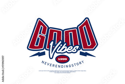 good vibes streetwear urban modern template vector