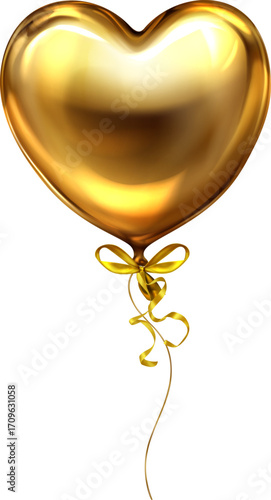 Golden Heart Balloon