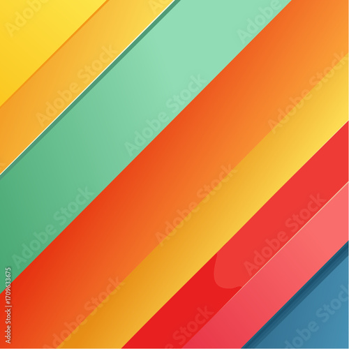 Free Download Abstract Geometric Paper Layers in Vibrant Colors with Diagonal Pattern - GFXLoad