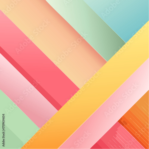 Free Download Abstract Geometric Paper Layers in Vibrant Colors with Diagonal Pattern - GFXLoad