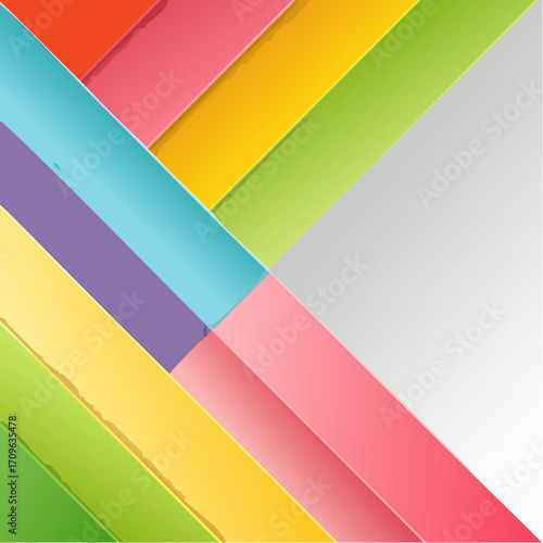 Free Download Abstract Geometric Paper Layers in Vibrant Colors with Diagonal Pattern - GFXLoad