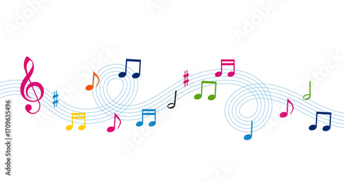 musica, spartito, pentagramma, note musicali,  melodia, 