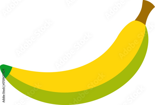 A Fresh Banana Three Color Silhouette Vector