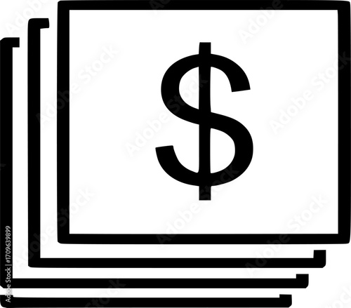 Financial Document icon vector. Concept of Bill icon, Invoice, Receipt, Statement, and Transaction Record Illustration in Outline and Filled