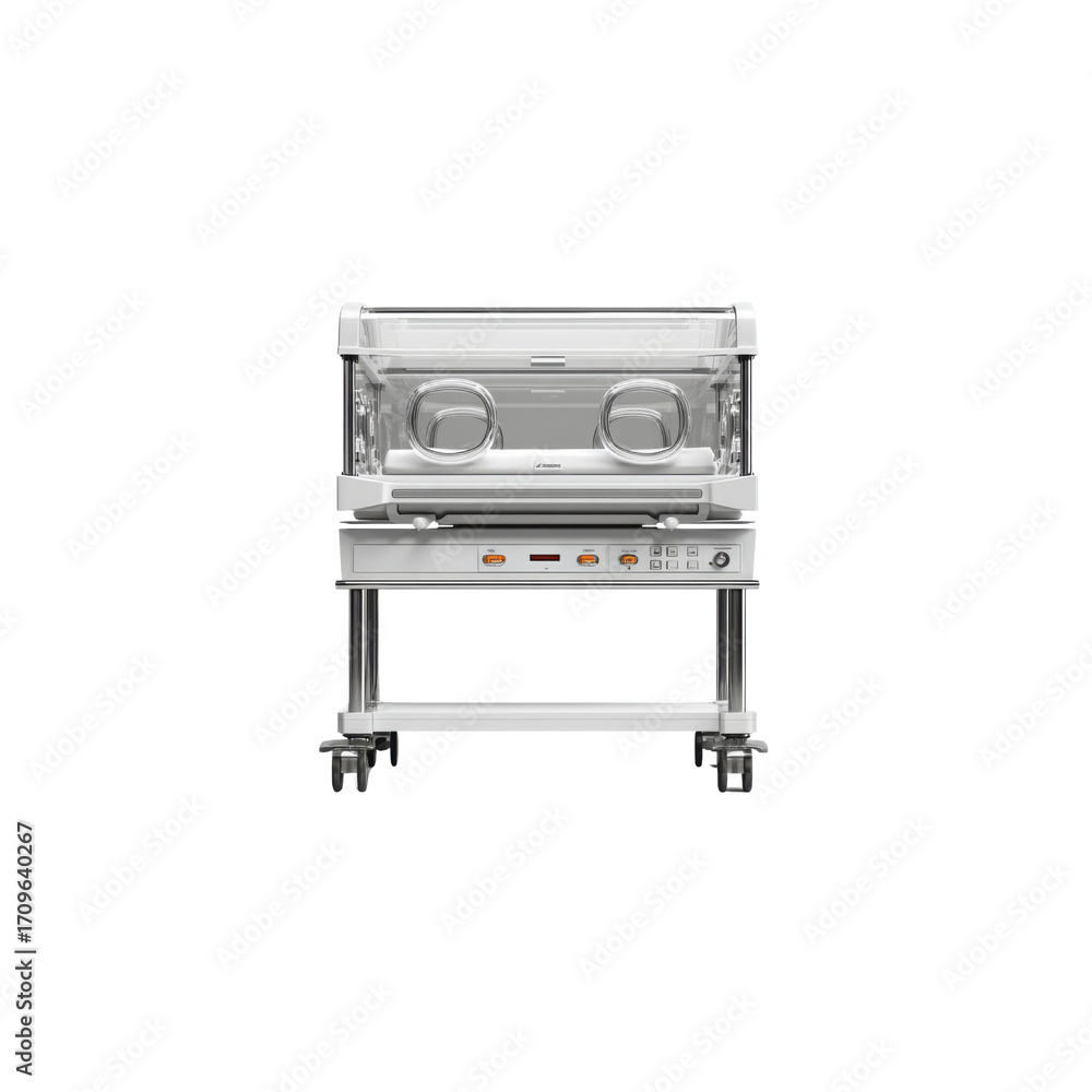 Obraz premium Modern Infant Incubator for Neonatal Care in Hospital Setting