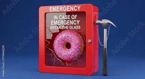 Emergency Donut Box with Break Glass Concept
