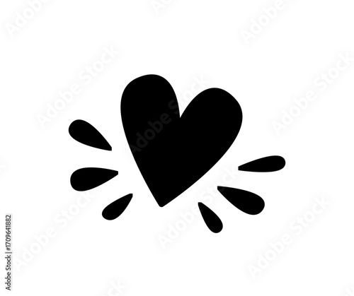 Ein niedliches Herz als Symbol für die Liebe
