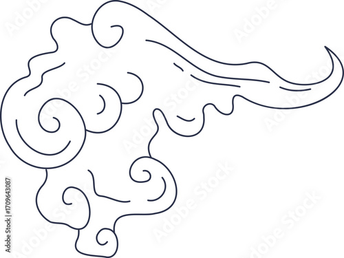 Chinese Cloud Outline