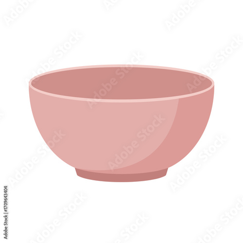Simple soft pink bowl for food serving kitchenware ceramic crockery dining tableware
