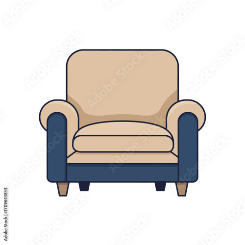Comfortable armchair design cozy seating furniture home decor accent piece studio style