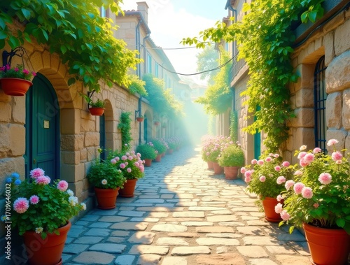 Fototapeta Naklejka Na Ścianę i Meble -  flowers in the street