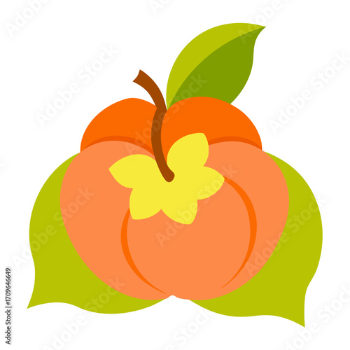 quince flower vector on white background